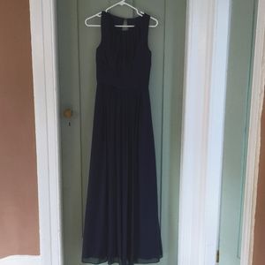 Dessy After Six 6709 navy blue bridesmaids dress